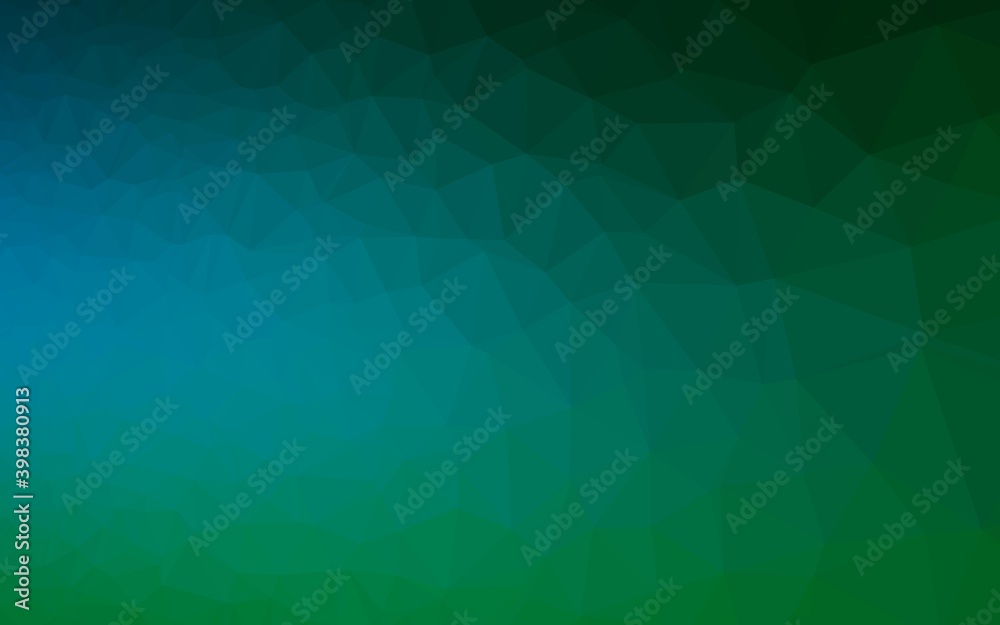 Dark Blue, Green vector polygon abstract background. Shining illustration, which consist of triangles. Template for a cell phone background. Dark Blue, Green vector polygon abstract background. Shining illustration, which consist of triangles. Template for a cell phone background.