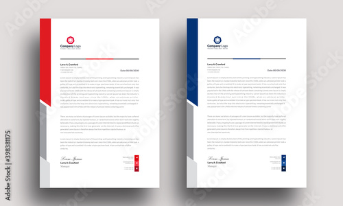 modern design template professional mordent letterhead template design creative clean business letterhead concept design
