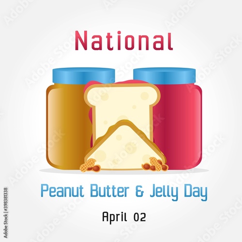 National Peanut Butter and Jelly Day Vector Illustration. Suitable for greeting card poster and banner.