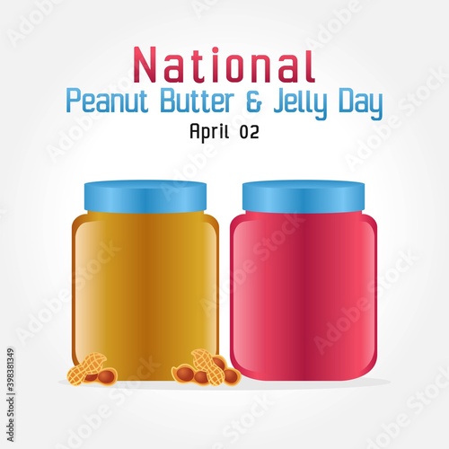 National Peanut Butter and Jelly Day Vector Illustration. Suitable for greeting card poster and banner.