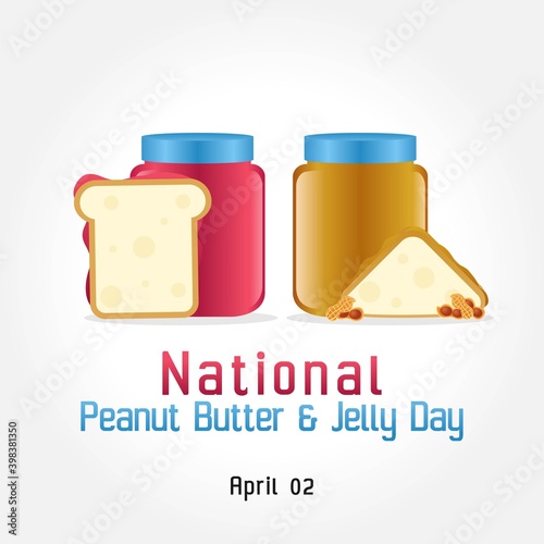 National Peanut Butter and Jelly Day Vector Illustration. Suitable for greeting card poster and banner.