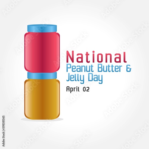 National Peanut Butter and Jelly Day Vector Illustration. Suitable for greeting card poster and banner.