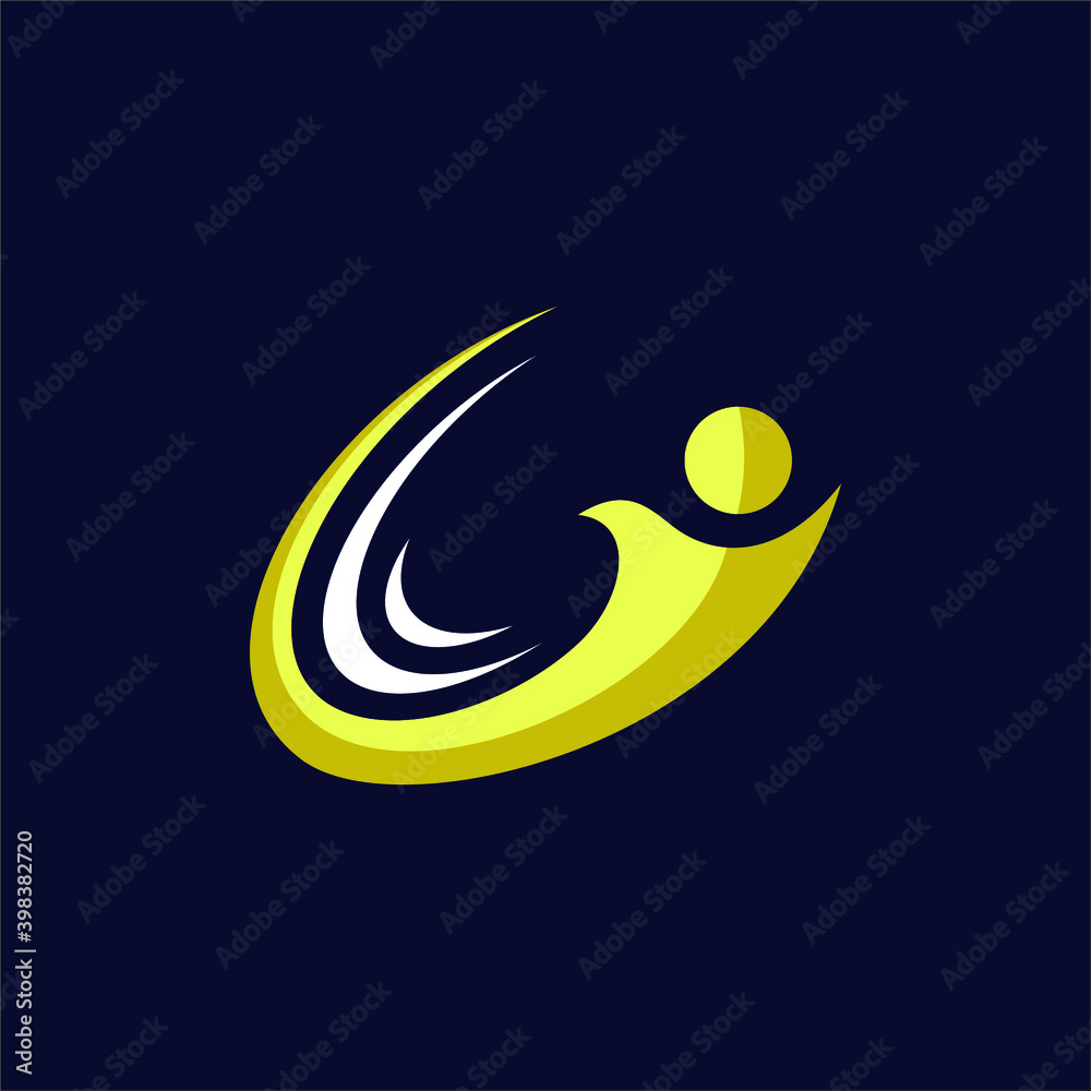 Flying C figure logo Design Flying C figure logo Design