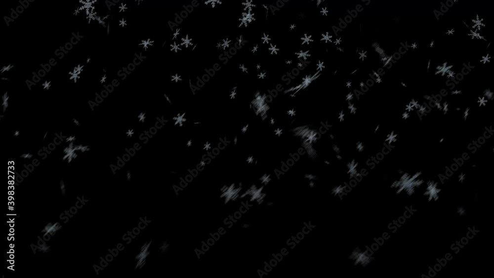 斜めに舞い落ちる雪の結晶 ブラー付き 4K 斜めに舞い落ちる雪の結晶 ブラー付き 4K