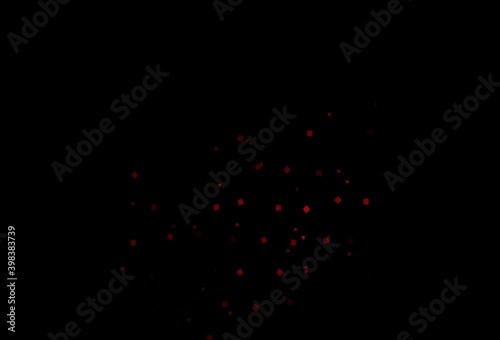 Dark Red vector template with crystals, circles, squares.