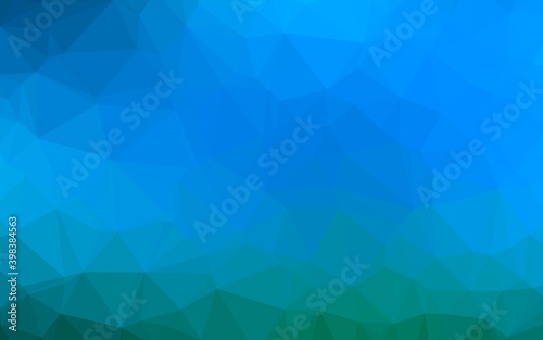 Light BLUE vector polygon abstract background. Triangular geometric sample with gradient. Polygonal design for your web site.