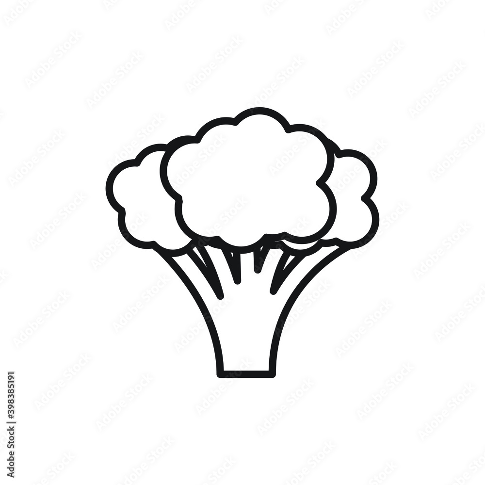 Broccoli icon design isolated on white background. vector illustration Broccoli icon design isolated on white background. vector illustration