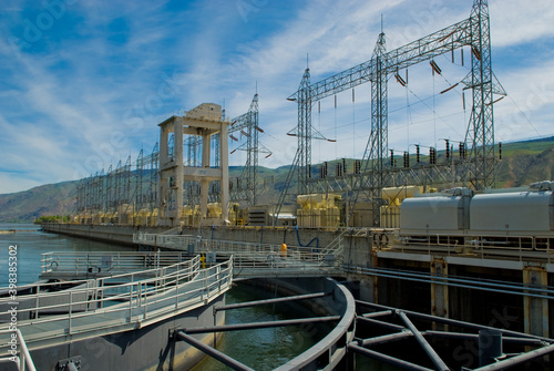Fotografi hydroelectric dam and plant