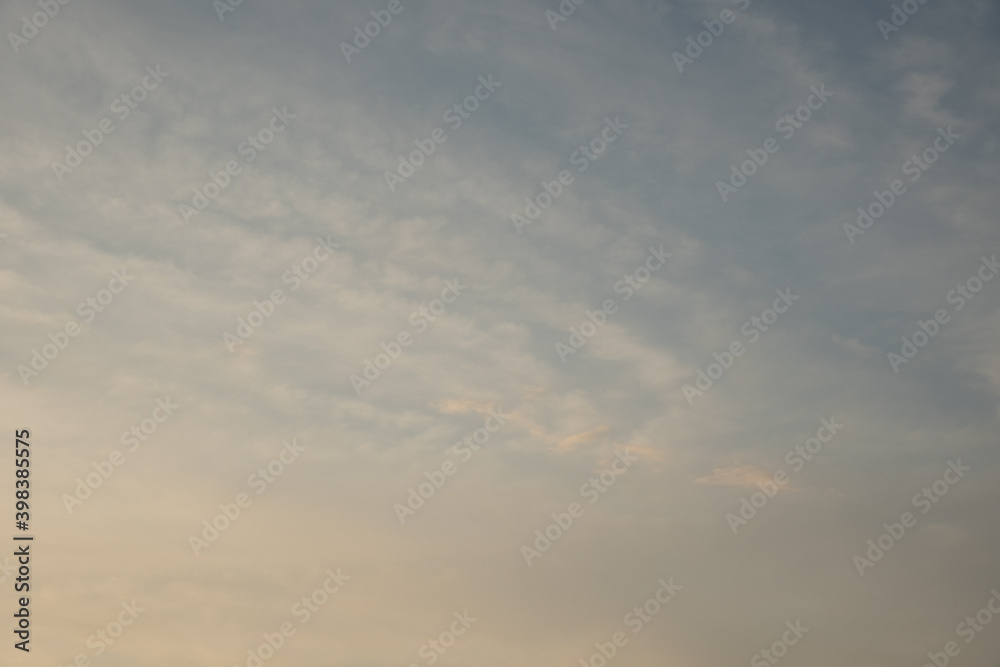Beautiful sky background. Light blue sky with dramatic white and gray clouds. Perfect for sky replacement or texture background. High quality photo