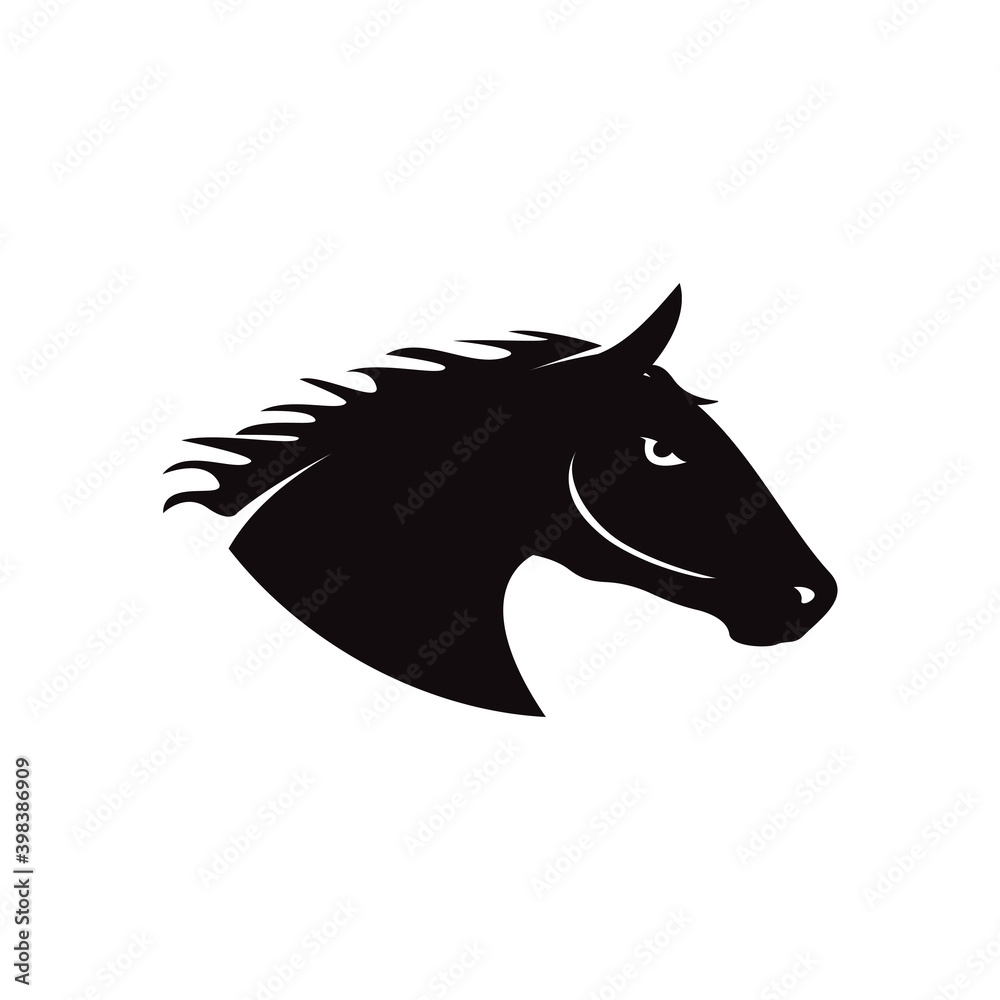 Fototapeta premium Horse head icon design template vector isolated illustration