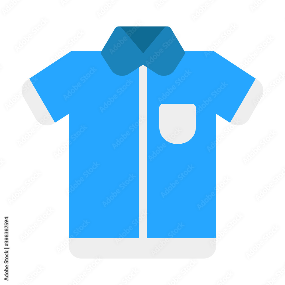 Shirt icon vector illustration in flat style for any projects