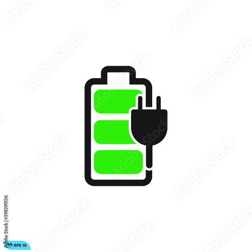 Icon vector graphic of battery, good for template photo