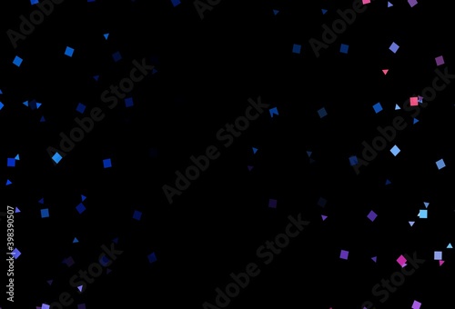 Dark Blue, Red vector texture in poly style with circles, cubes.