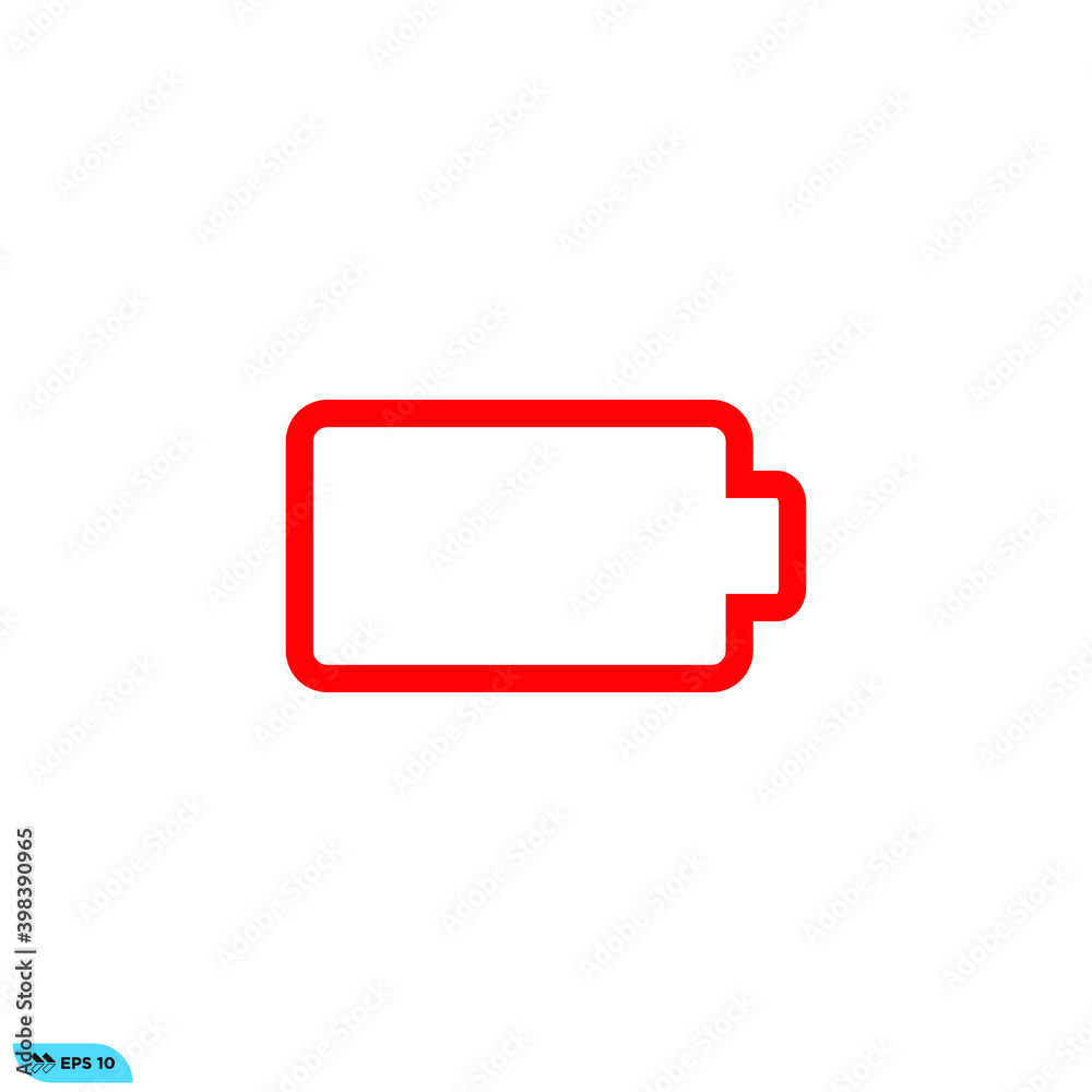 Icon vector graphic of battery, good for template Icon vector graphic of battery, good for template