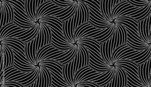 Abstract geometric pattern White contour Seamless doodle Sketch