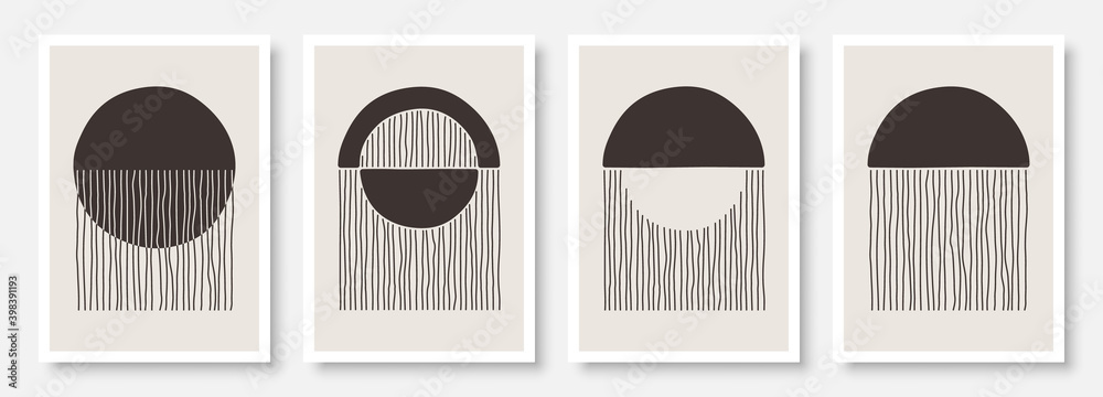 Trendy contemporary set of abstract creative minimalist hand painted compositions for wall decoration, postcard or brochure cover design in vintage style art.
EPS10 vector. Trendy contemporary set of abstract creative minimalist hand painted compositions for wall decoration, postcard or brochure cover design in vintage style art.
EPS10 vector.