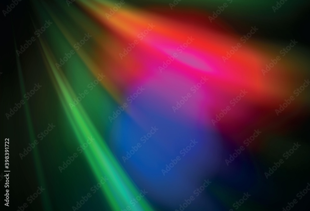 Dark Pink, Green vector blurred and colored pattern.