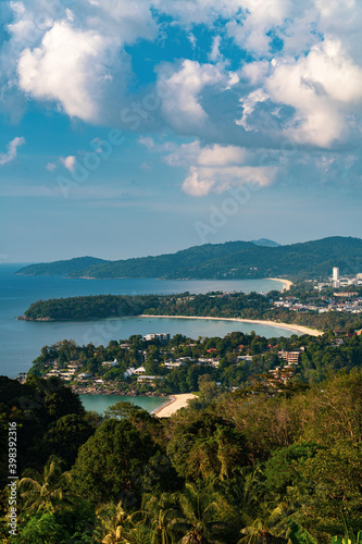 Slika na platnu The three beaches of Kata Noi, Kata Yai and Karon from Phuket's Karon Viewpoint