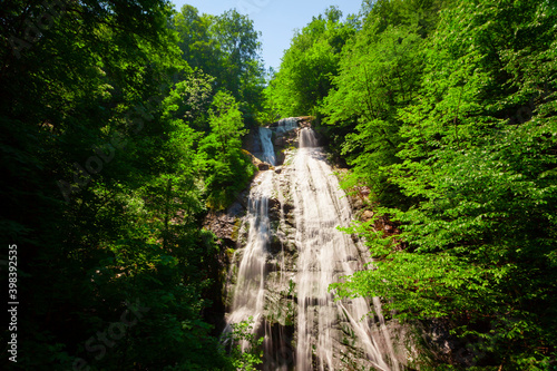 A pleasant trip to Guzeldere waterfall. Guzeldere Waterfall nature park is a place where you and your family can have a good time on your holidays. photo