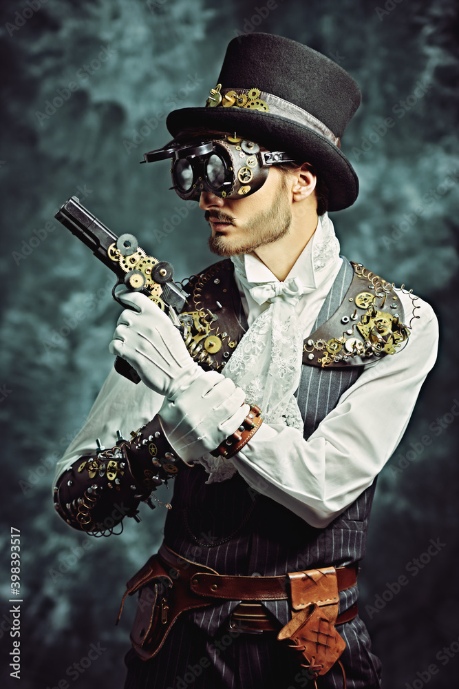 Fototapeta premium warrior with a gun