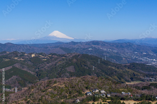 静岡県大室山から望む富士山