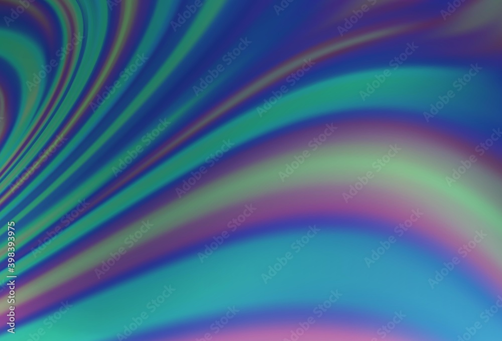 Light BLUE vector template with bent lines. Light BLUE vector template with bent lines.