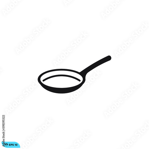 Icon vector graphic of pan cooking, good for template app etc