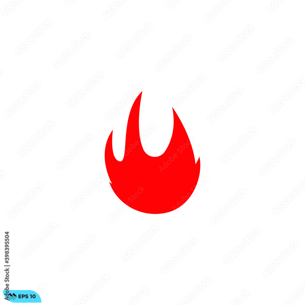 Icon vector graphic of fire, good for template Icon vector graphic of fire, good for template