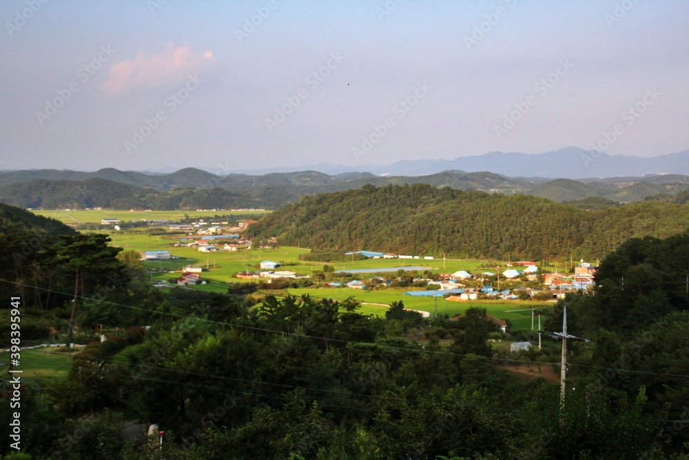 Fototapeta premium village in the mountains