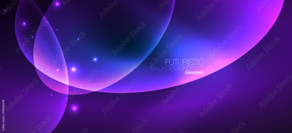 Neon ellipses abstract backgrounds. Shiny bright round shapes glowing in the dark. Vector futuristic illustrations for covers, banners, flyers and posters and other Neon ellipses abstract backgrounds. Shiny bright round shapes glowing in the dark. Vector futuristic illustrations for covers, banners, flyers and posters and other