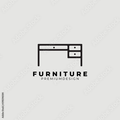 Furniture logo vector illustration design