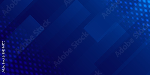 Bright navy blue dynamic abstract vector background with diagonal lines. Trendy classic color of 2021. 3d cover of business presentation banner for sale event night party. Fast moving soft shadow dots