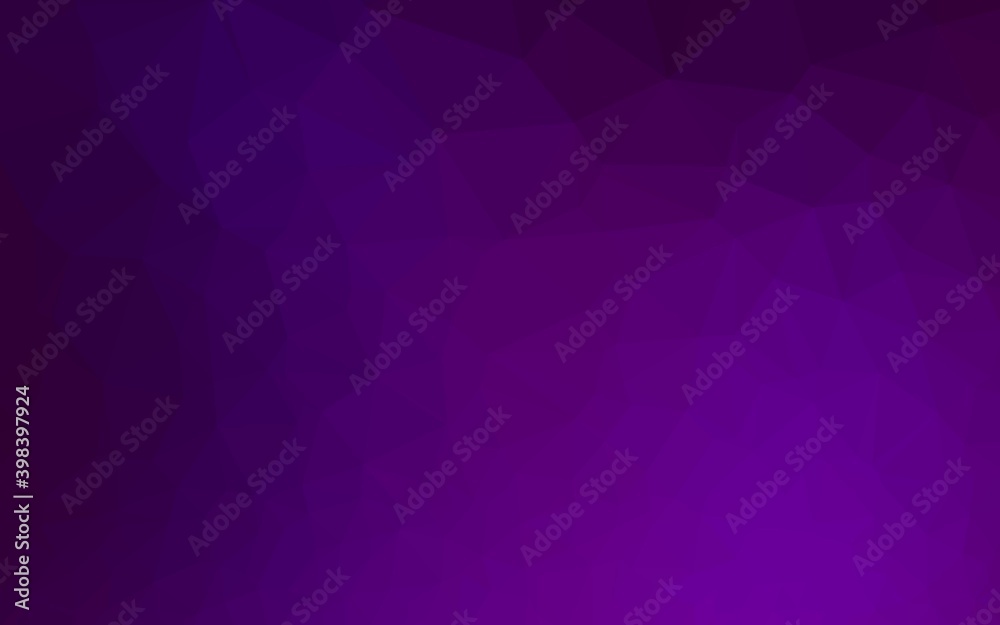 Dark Purple vector polygonal template. An elegant bright illustration with gradient. New texture for your design.