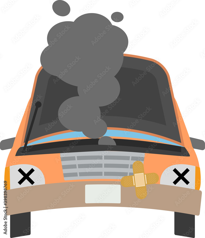 故障した車のイメージイラスト Stock Vector Adobe Stock