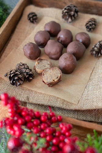 Delicious chocolate truffles 