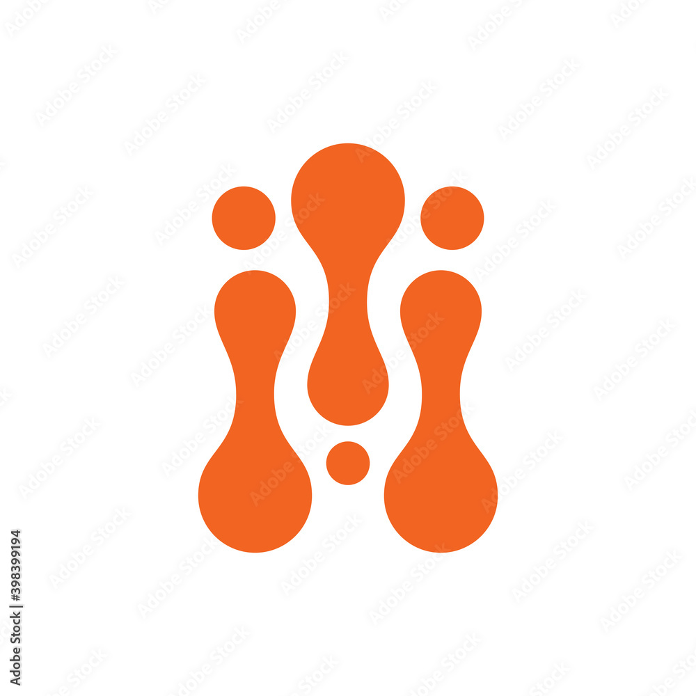 Fototapeta premium Atom molecule logo icon design template