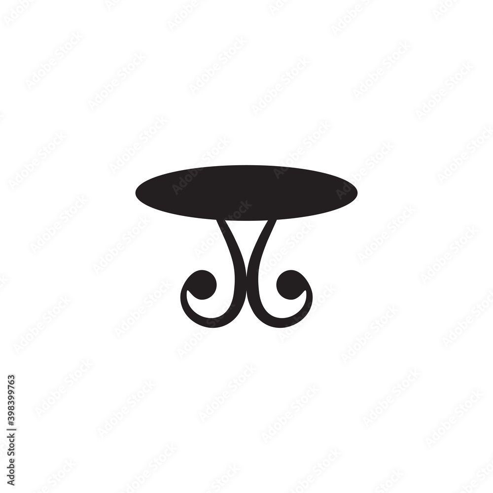 Table icon logo design template