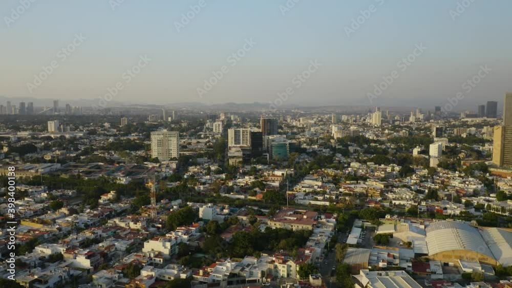 Bird's Eye View of Guadalajara City, Jalisco, Mexico. Modern Buildings. Bird's Eye View of Guadalajara City, Jalisco, Mexico. Modern Buildings.