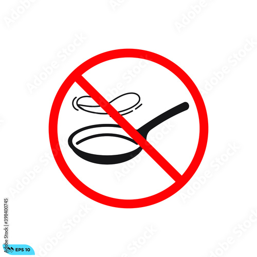 Icon vector graphic of no cooking
