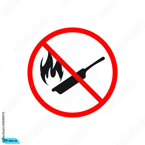 Icon vector graphic of no cooking