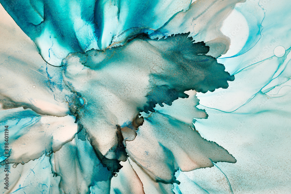 Alcohol ink art.Mixing liquid paints. Modern, abstract colorful background, wallpaper. Marble texture.Translucent colors Alcohol ink art.Mixing liquid paints. Modern, abstract colorful background, wallpaper. Marble texture.Translucent colors
