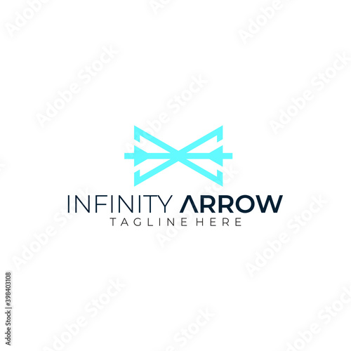 infinity arrow vector logo icon template.