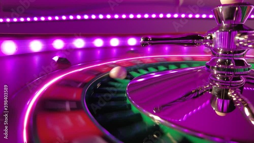 Roulette table close up at the Casino