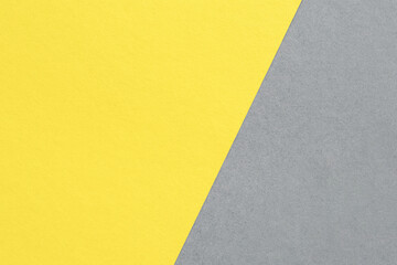 Abstract yellow and gray paper background, texture watercolor paper. Trendy colors 2021