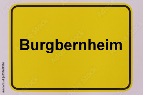 Illustration des Stadteingangsschildes der Stadt Burgbernheim photo