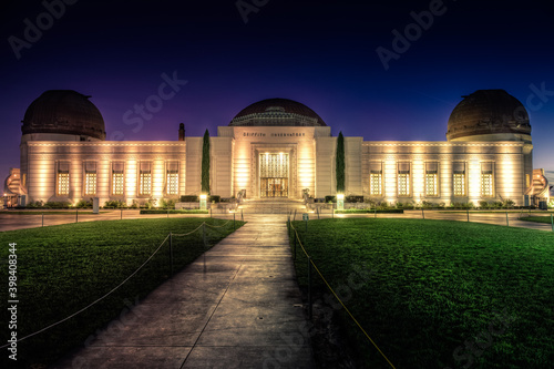 Canvas Print Griffith Observatory Glowing at Night