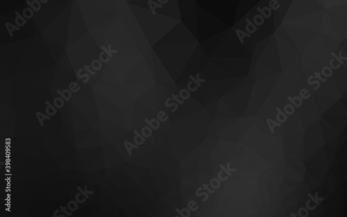 Dark Silver, Gray vector triangle mosaic template. An elegant bright illustration with gradient. Template for a cell phone background.