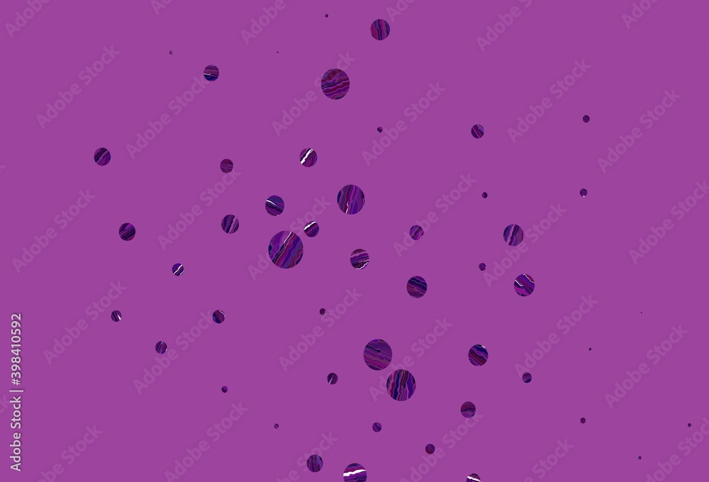 Light purple, pink vector background with bubbles. Light purple, pink vector background with bubbles.