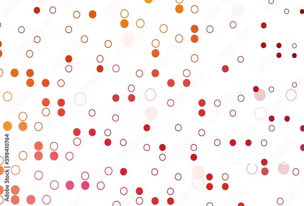 Light Red, Yellow vector pattern with spheres. Light Red, Yellow vector pattern with spheres.