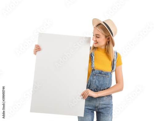 Beautiful young woman with ...